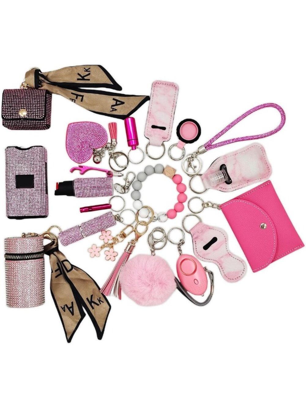 Stylish Keychain Set Gift for Women | Chic Card Holder & Accessories